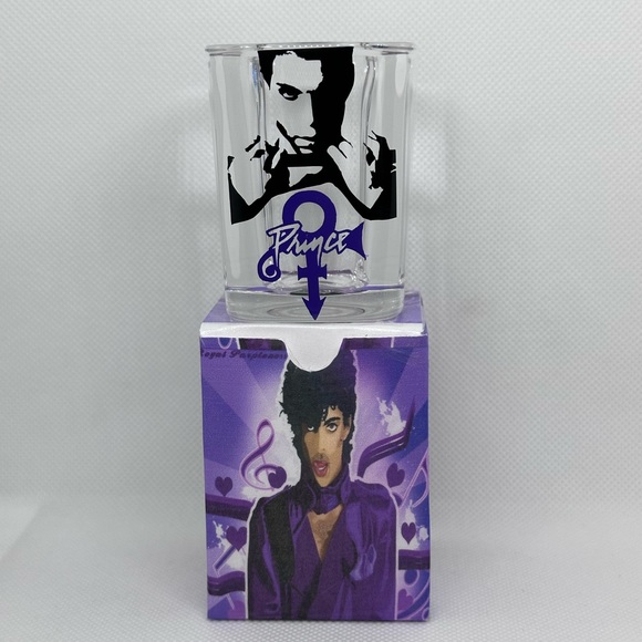 Set of 4 PRINCE Shot glasses/ Matching Gift boxes - Picture 3 of 5